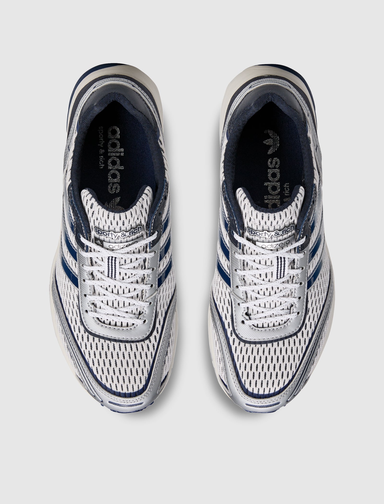 SPORTY AND RICH X ADIZERO ADIOS "WHITE/NAVY" - Image 4